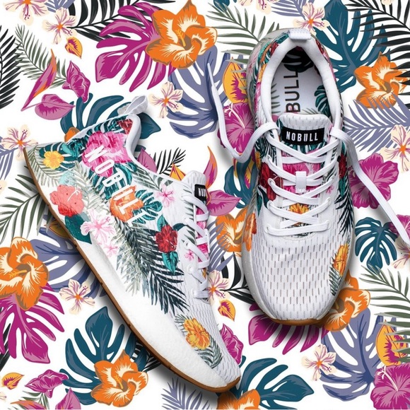 NOBULL Women's Floral White Sneakers - Picture 5 of 14